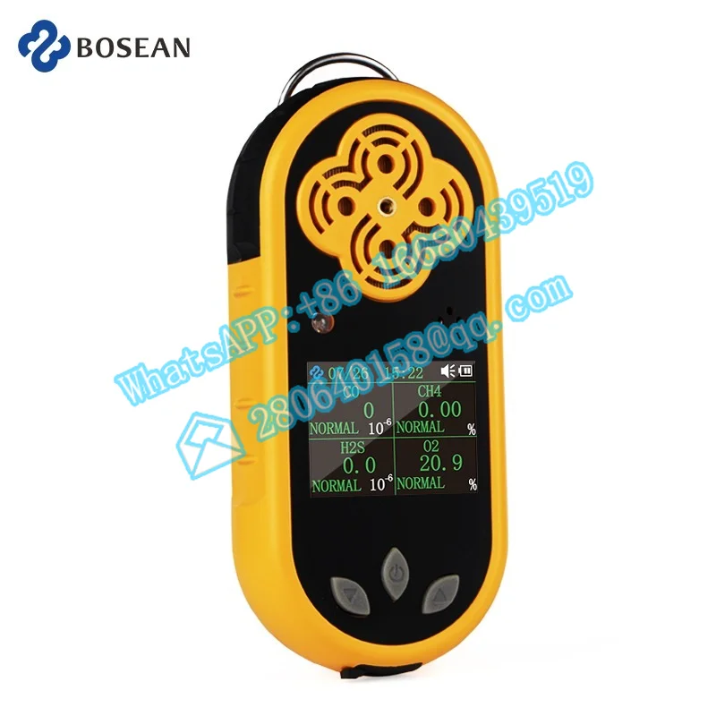 Bosean high quality 4 gas detector carbon dioxide combustible and Oxyen gas detector enlarge