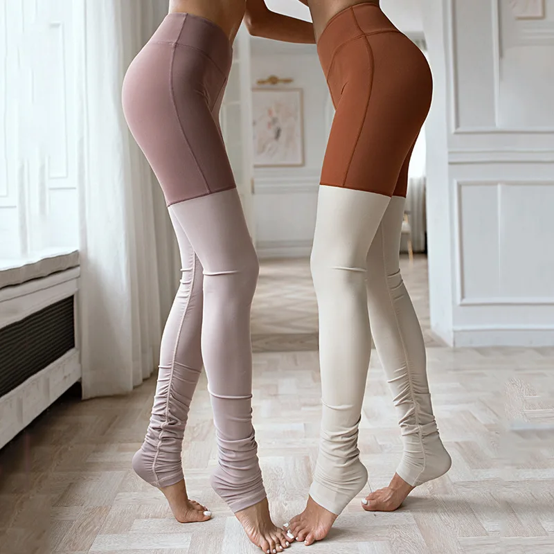 

Split Joint Yoga Pant for Women Yoga Foot Pants Women Peach Hips High Waist Tight Fitness Pant Stepping on Feet Workout Trouser