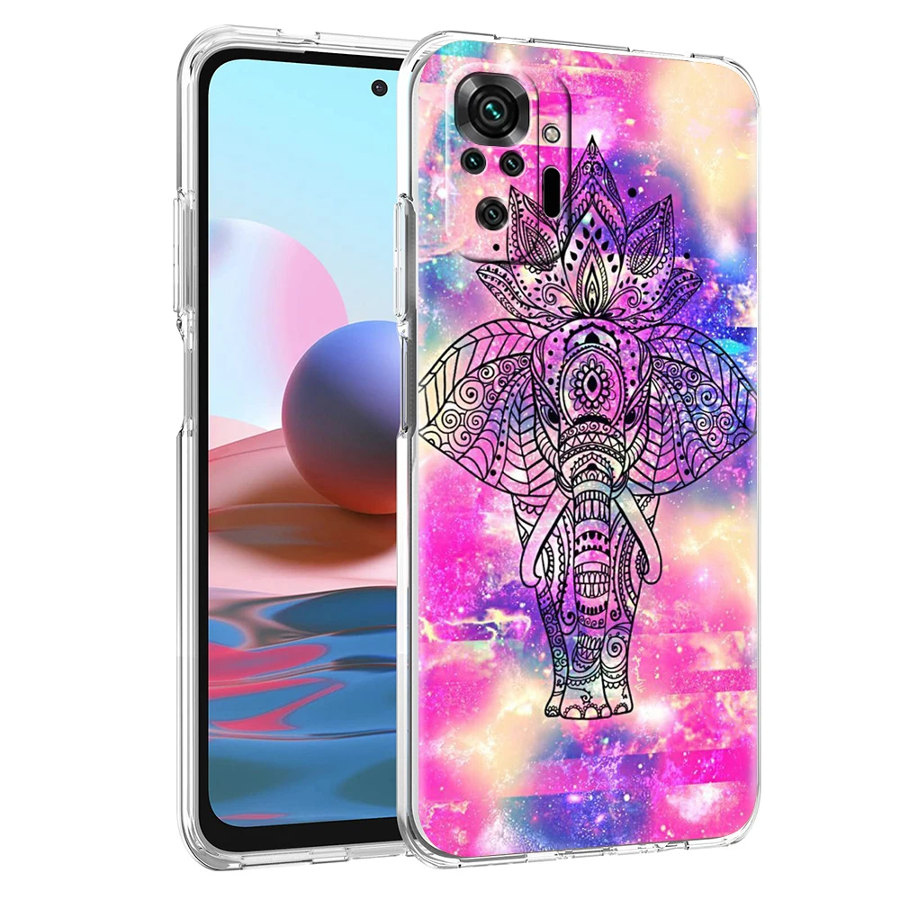 Elephant Transparent Phone Case for Redmi Note 11 11T 10S 8A 9A 9C 7 8 9 10 K40 4G Plus Pro 4G Soft Cover Shell Fundas Coque Bag