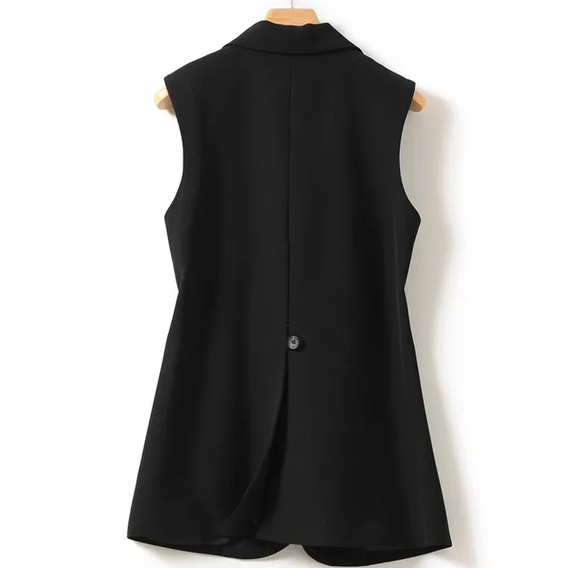 Женский облегающий жилет на одной пуговице черный или бежевый офисный без