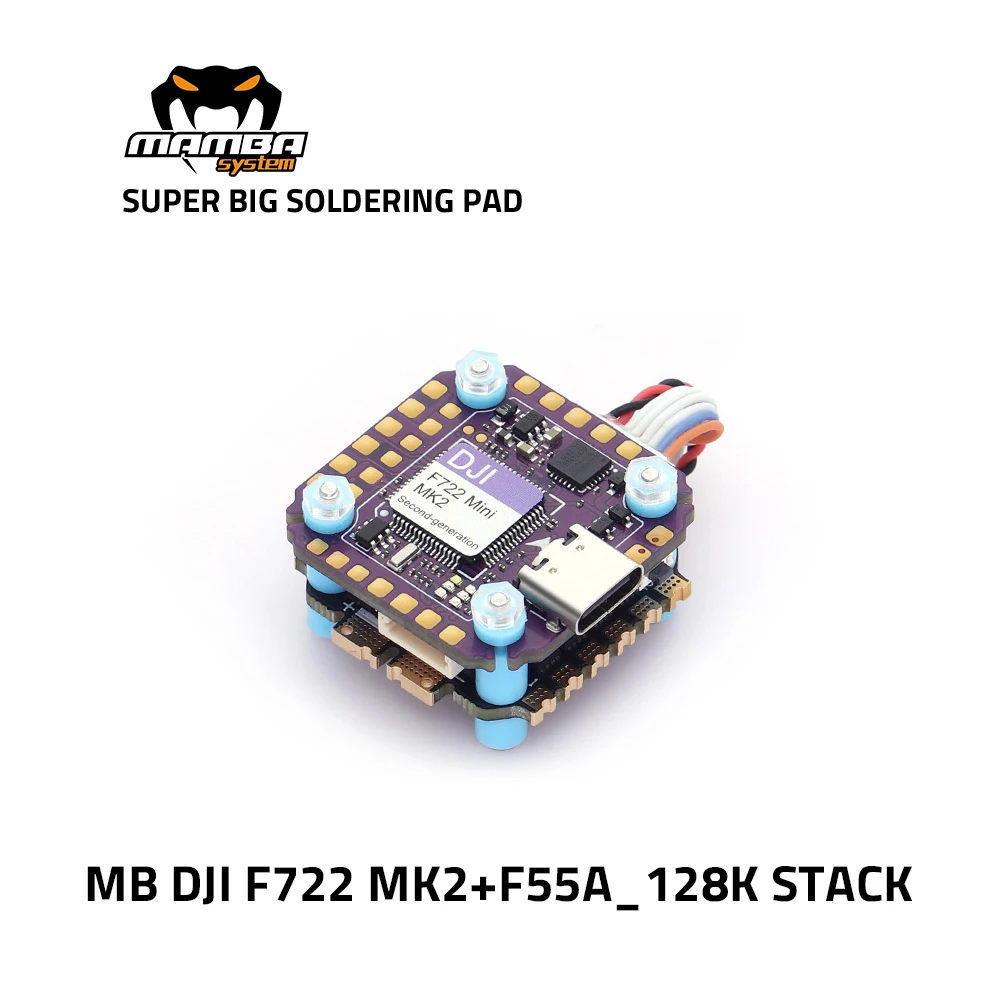

MAMBA DJI F722 MK2 55A 6S 32bit Полетный контроллер стек с F7 MK2 FC и 55A 128K BL32 ESC 30,5 мм/M3