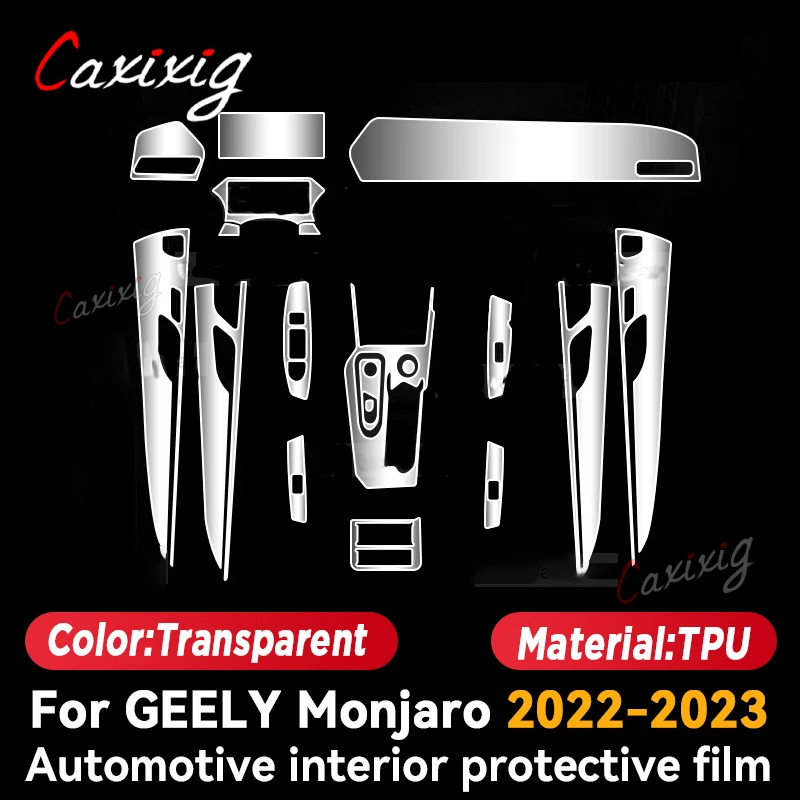 Для Geely Monjaro 2023 KX11 2021 2022 Автомобильная интерьерная центральная консоль прозрачная