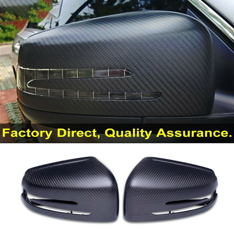 

Car Replacement Carbon Fiber Rear View Mirror Cover Matte For Benz W204 W212 W207 E63 E Class