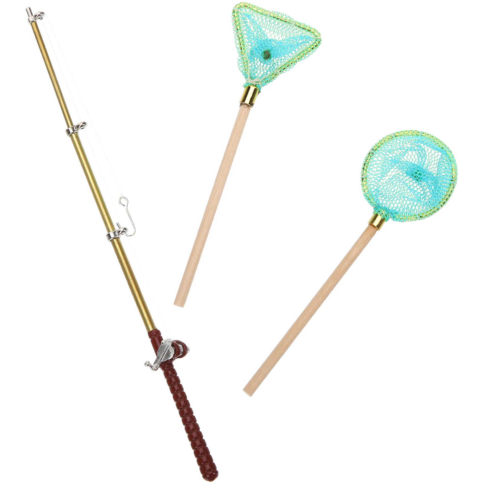 

Pole Tool Decor Rod Minihouse Mini Miniature Accessories Kids Toy Model Tools Decorative Games Micro Miniatures Landscape Pond