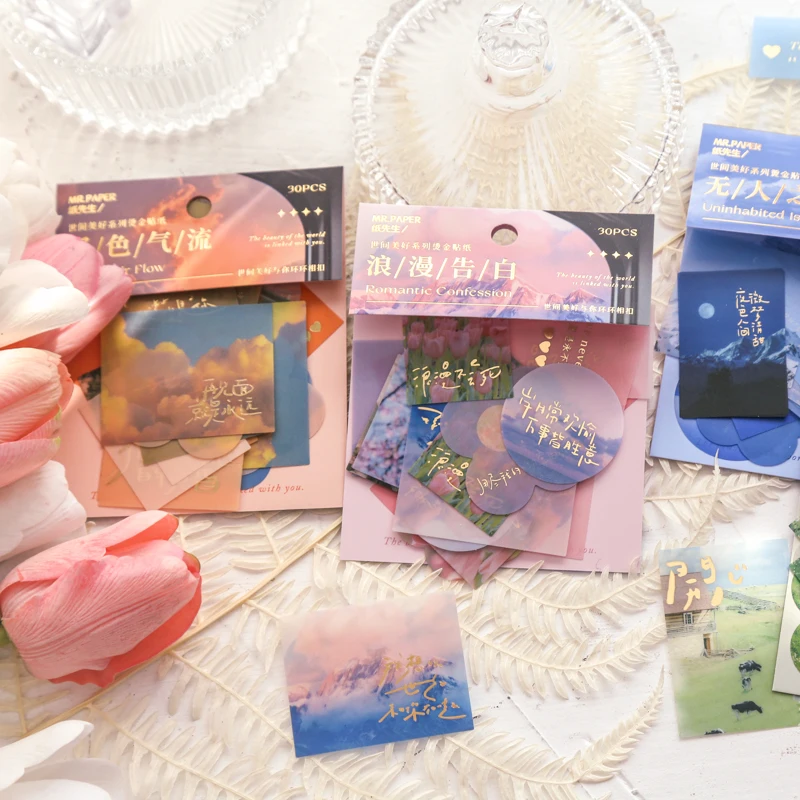 

8pakcs/LOT the world is beautiful series stationery sticker creative decoration DIY PVC sticker