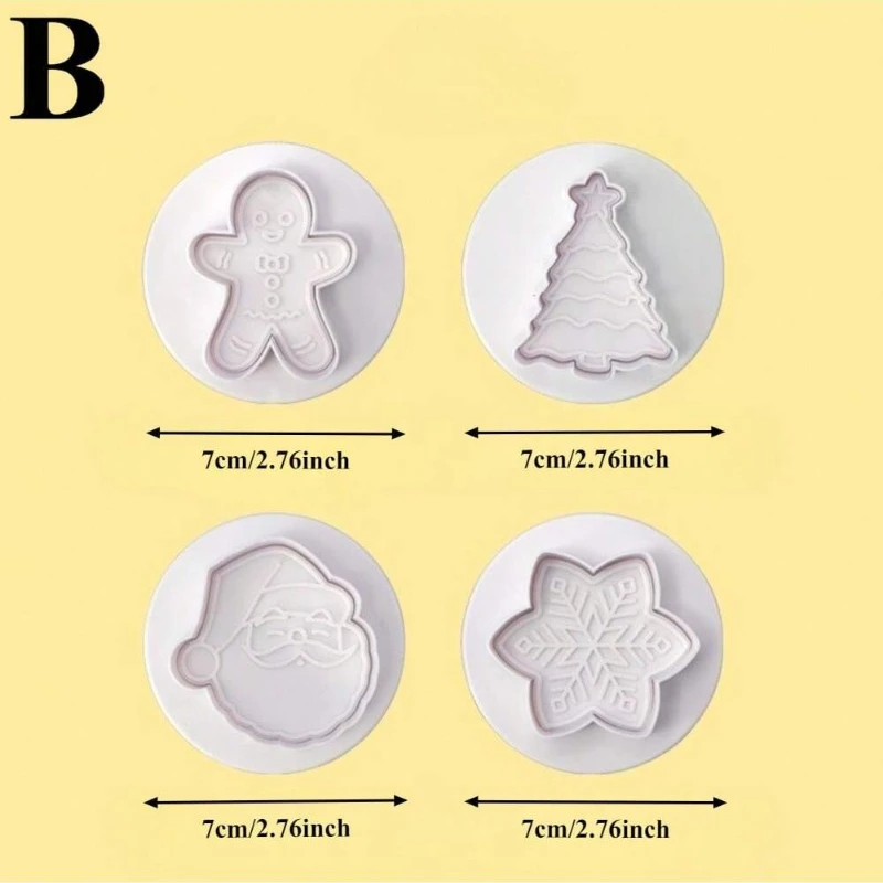 3D формочки для печенья FSMHOME Рождественские фигуры