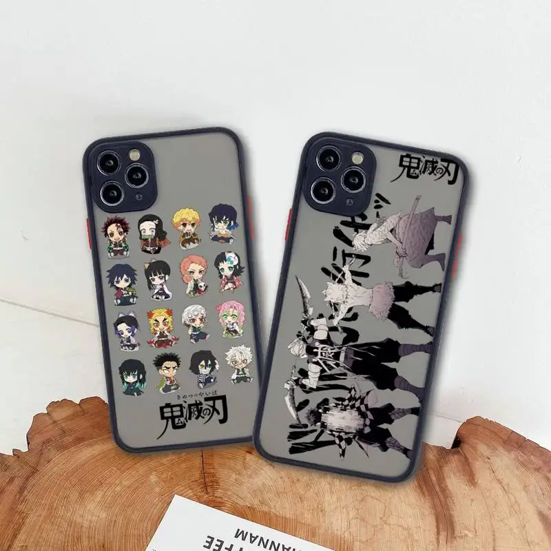 

Anime Demon Slayer Zenitsu Tengen Phone Case For iphone 13 12 11 Pro Max Mini XS 8 7 Plus X SE 2020 XR Matte Transparent Cover