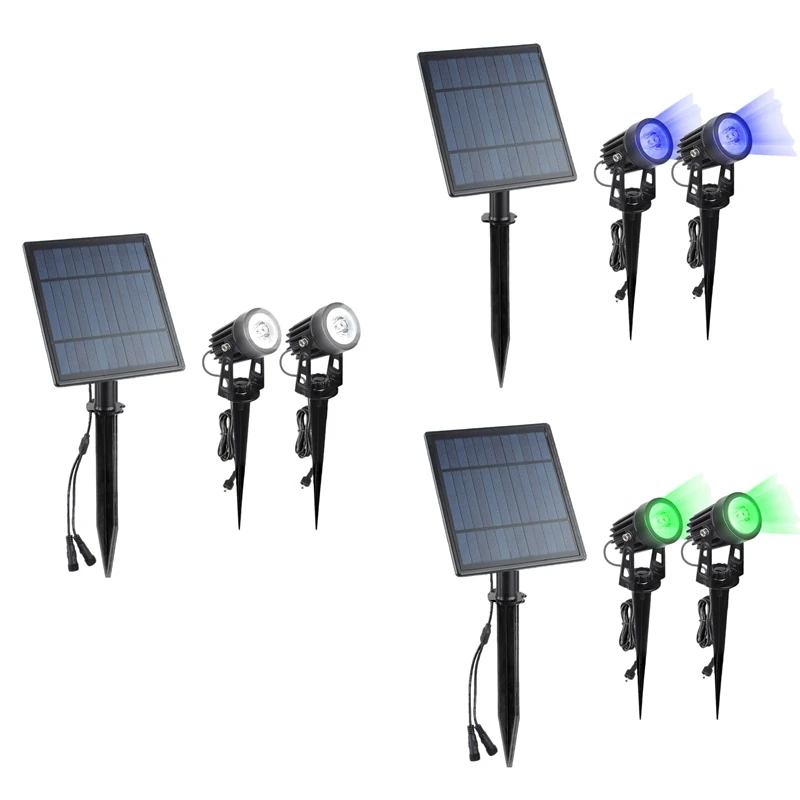 

Solar Spotlights Solar Powered 6W Adjustable Solar Pathway Lights Outdoor Waterproof Courtyard Lamp