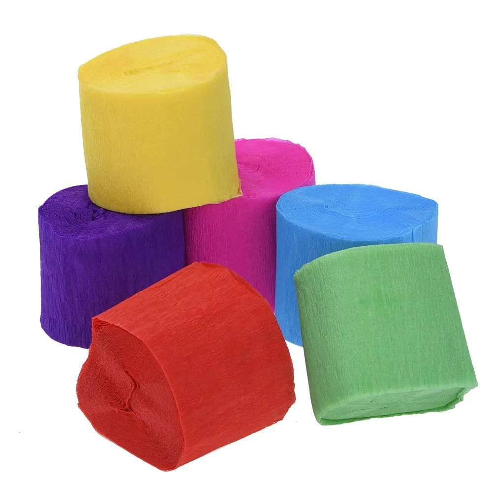 

Рулон морщинистой бумаги 9 м, 1 шт., ленточный воздушный шар, стреймер, день рождения, вечеринка, фестиваль, фон для украшения стен, создания ат...