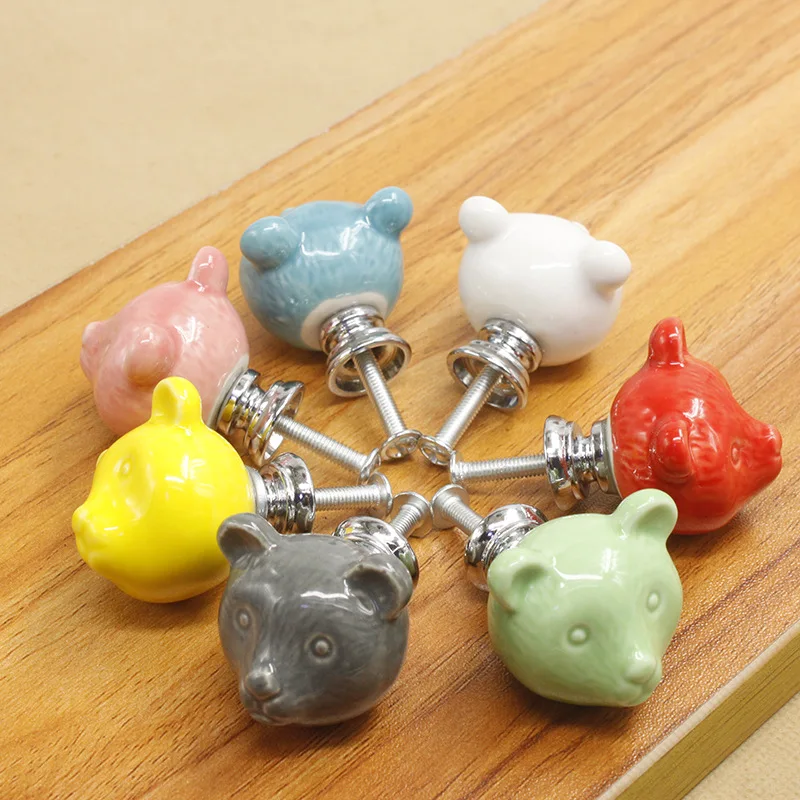 

Children Drawer Knobs Fish Shape Ceramic Handles for Kids Room Kitchen Cabinet Handles Cupboard Knobs Furniture Hardware