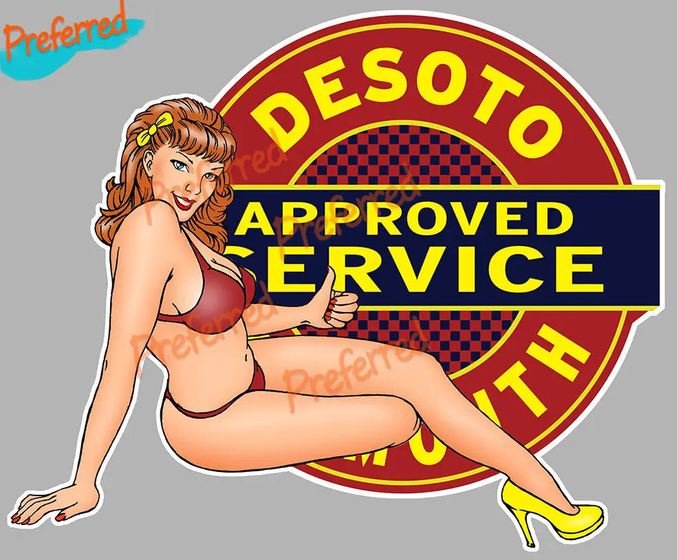 

Desoto Left / right Sticker Pinup Left Vinyl Lamin Decal for Your All Cars Racing Laptop Motorcycle Helmet Trunk Surf Camper