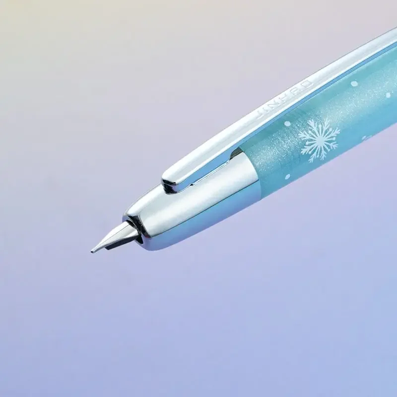 Фото Новая перьевая ручка JINHAO 20 Press, лимитированная серия, розовый и зеленый цвета, из смолы, с пером EF/F и конвертером, для школы, офиса, в качестве подарка. №4
