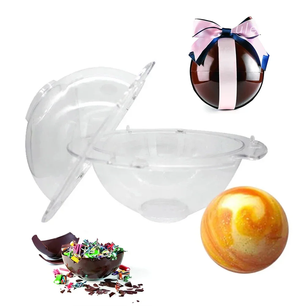 

3D Planet Cake Molds Chocolate Molds Plastic Transparent Christmas Round Hollow Ball Candy Box Decorations for Bakery Cake Mold