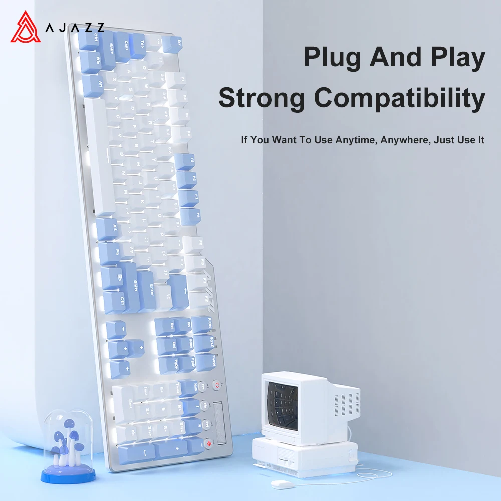 Клавиатура Ajazz AK35Ipro игровая механическая, 2,4 ГГц, Bluetooth, 104 клавиши