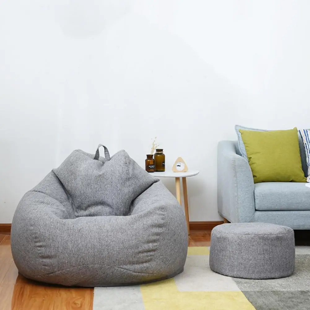 

Bean Bag Sofa Cover Lightweight Sofa Cover Fabric Art Dust-proof Useful Lounger Single-seat Sofa Pouf Puff Couch Slipcover