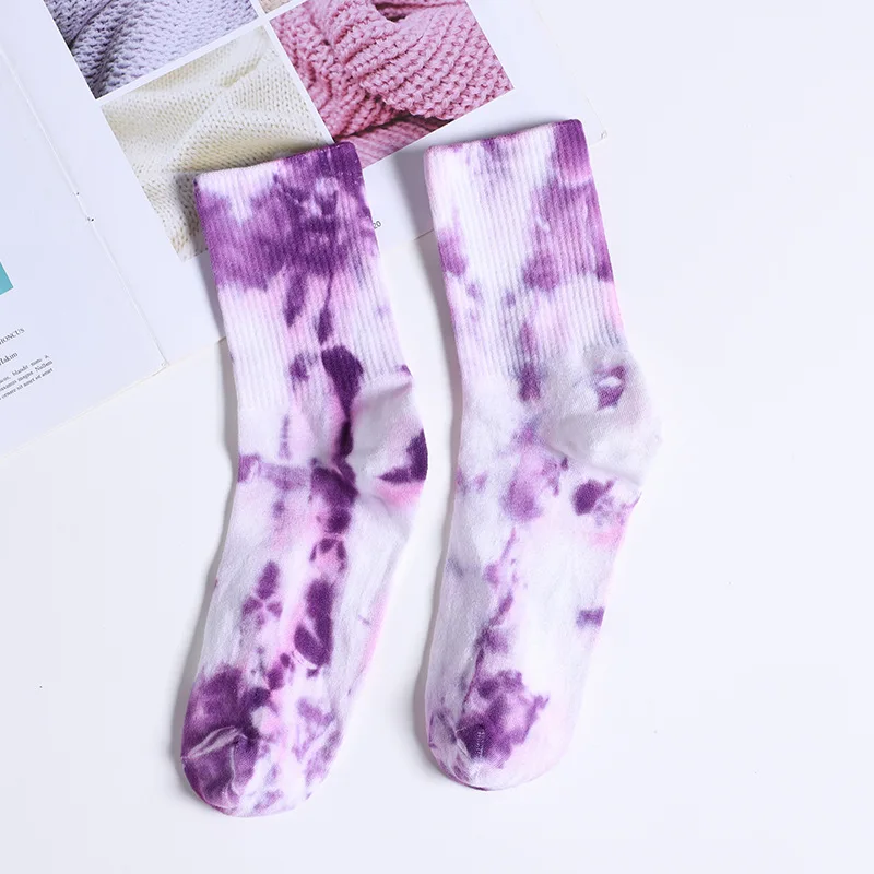 Fashion Colorful Cotton Women Socks Middle Tube Art Pattern Ladies Casual Dress Crew Socks Ankle Harajuku Sox Unisex Socks 6/Lot