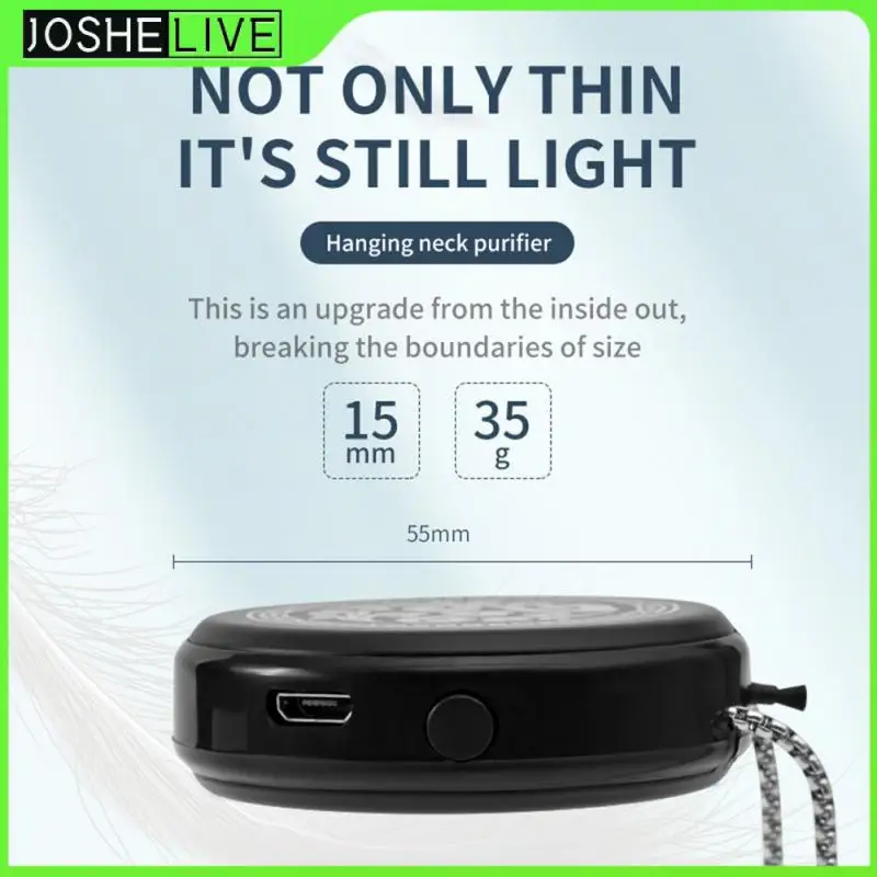 

Portable Air Purifier Necklace Wearable USB Personal Negative Ioniser Portable Air Fresher PM2.5 Dust Cleaner For Kids Adult