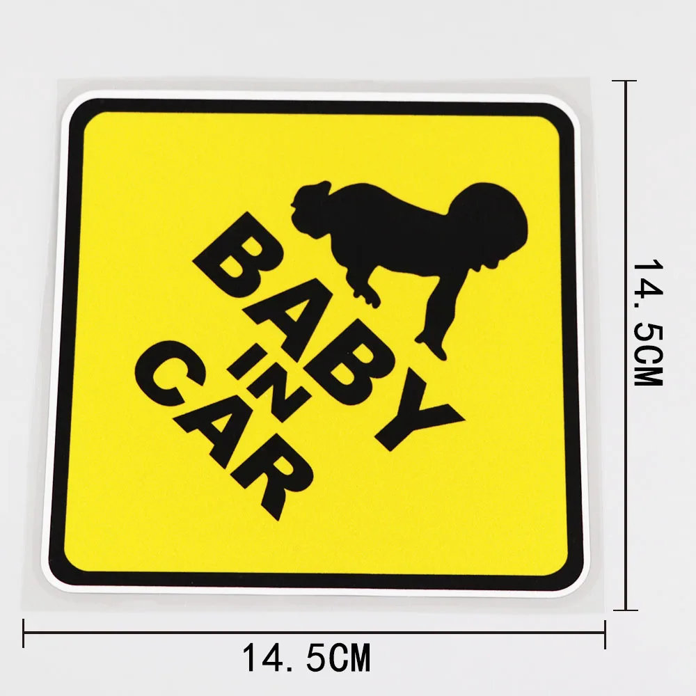 

1 Piece 14.5CMX14.5CM Baby in Car Sticker Crawling baby Pvc Decal