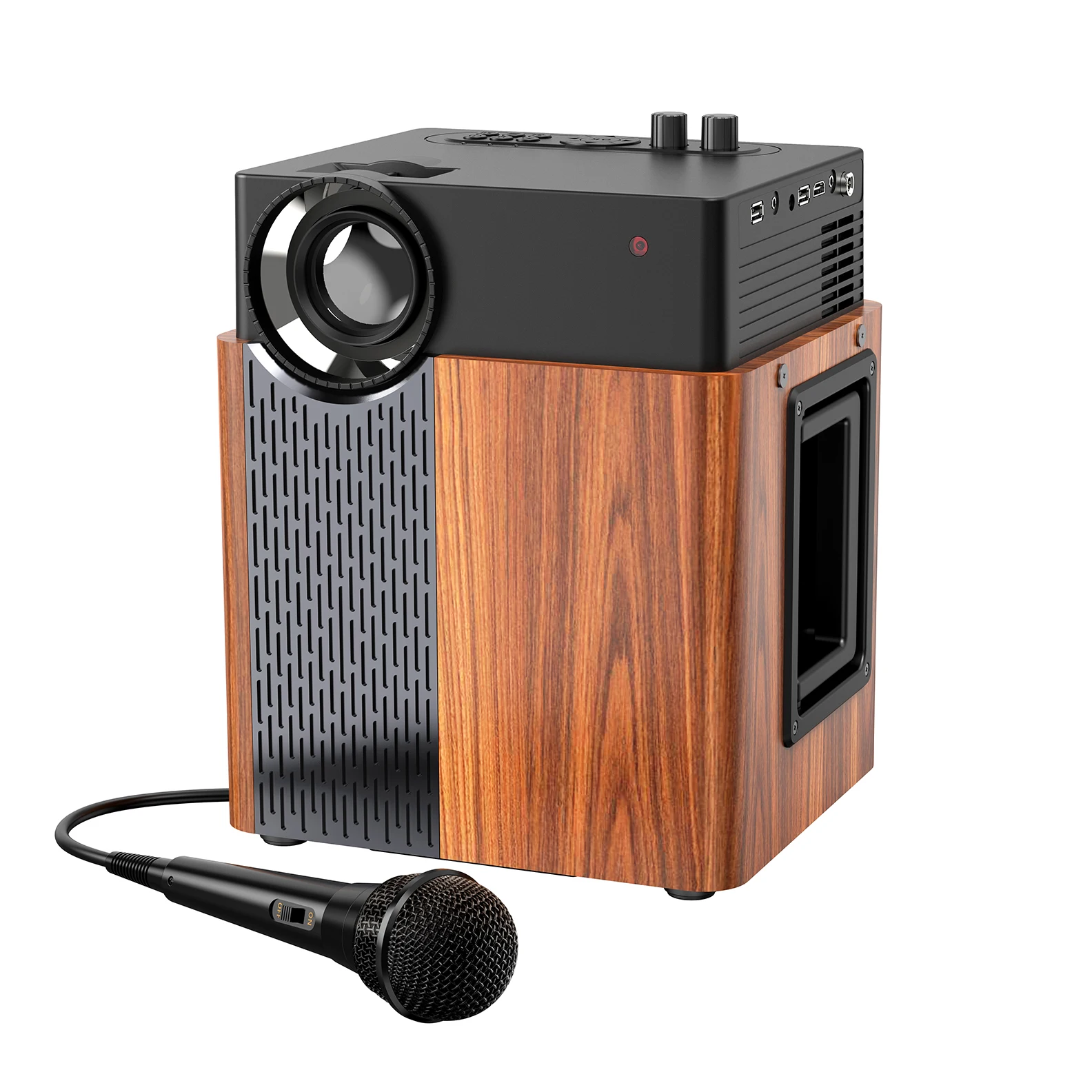 

New smart beamer FHD 1080P LCD outdoor party projector home karaoke room ktv machine speaker