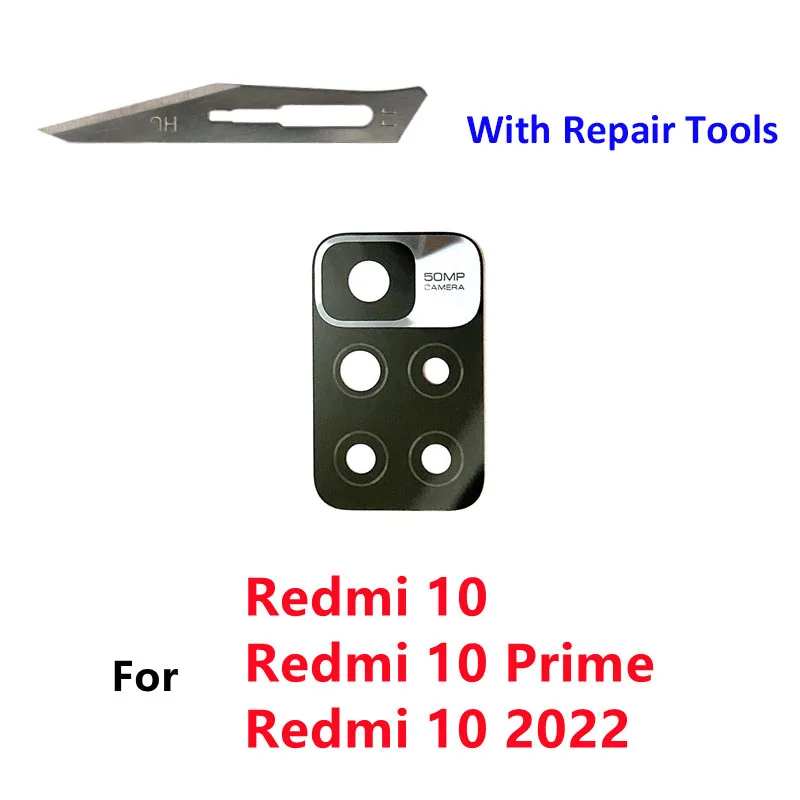 

For Xiaomi Redmi 10A 10C Redmi 10 Prime 5G 2022 Rear Back Camera Glass Lens Cover with Adhesive Sticker