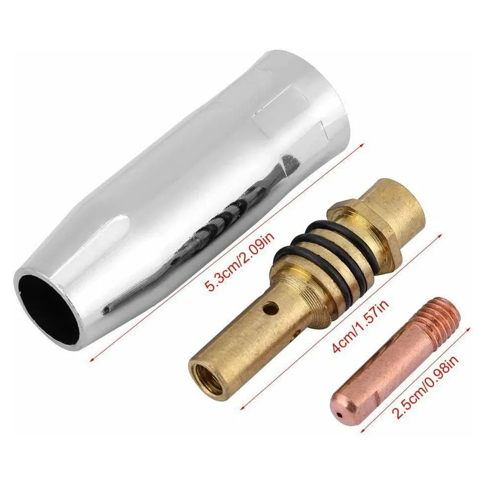 

11pcs Welding Accessory Torch Tip Nozzle Holder Copper For Binzel 15AK/GRIP15