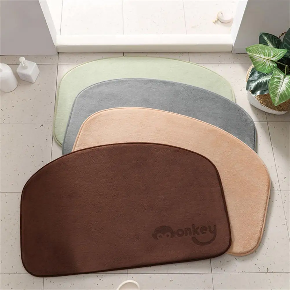 

Solid Color Fashion Memory Foam Bath Mat Soft Door Mat Foldable for Office