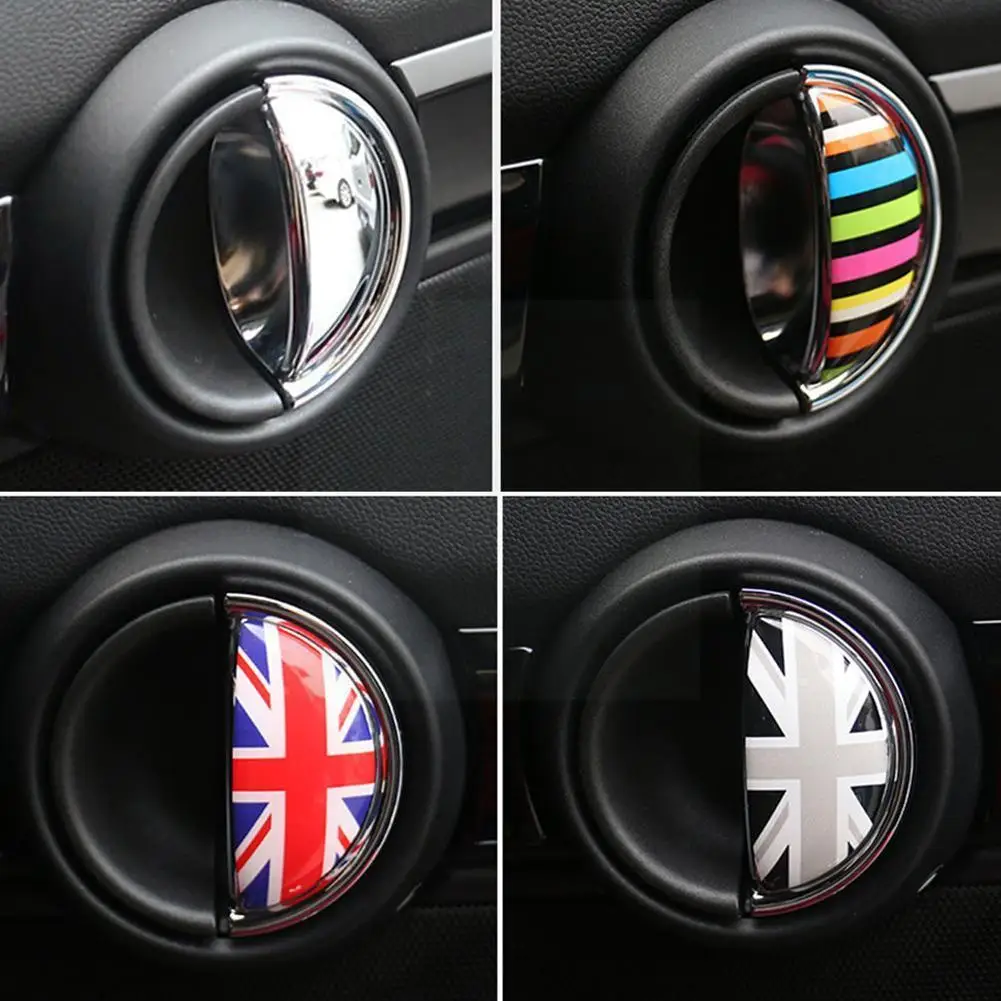 

1Pair 3D Crystal Epoxy Car Interior Pull Handle Sticker For BMW MINI COOPER R56 R55 R60 R61 Countryman F55 F56 F60 Car Styl S7V5