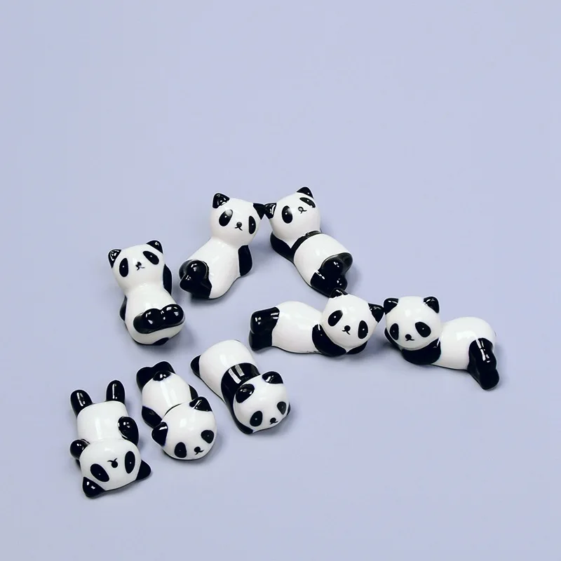 

8 PCS Chopsticks Holder Ceramic Cute Panda Handicraft Decoration