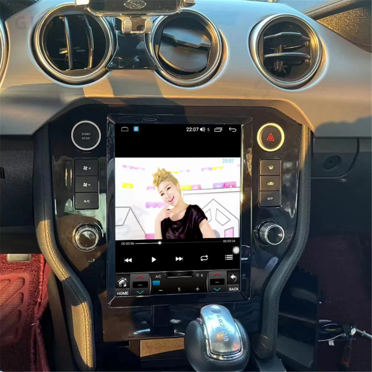 Автомобильный радиоприемник на Android 13 8 ГБ 256 GPS-навигация для Ford Mustang 2015-2019