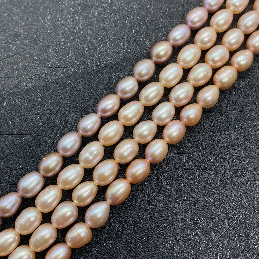 New AAA Grade Natural Fresh Water 5-6mm Rice-shaped Pearl DIY Jewelry Fashion Necklace Bracelet Ladies Jewelry Accessories