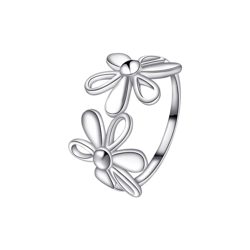 

Popular in Europe and the United States S925 Versatile Fashion Fashion Advanced Design Draft Sunflower Open Ring Female