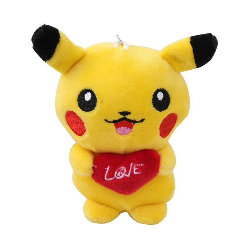 

Pokemon Series Plush Pikachu Plush Toy Cute Backpack Accessory with Love Heart PP Cotton Animal Pikachu Children's Birthday Gift