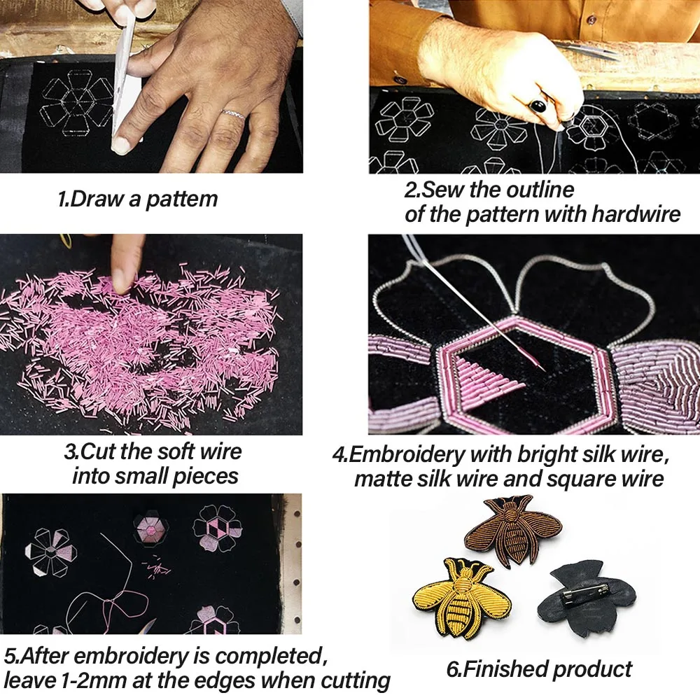 Вышивка в виде французского слитка проволока для одежды ювелирных изделий нитки