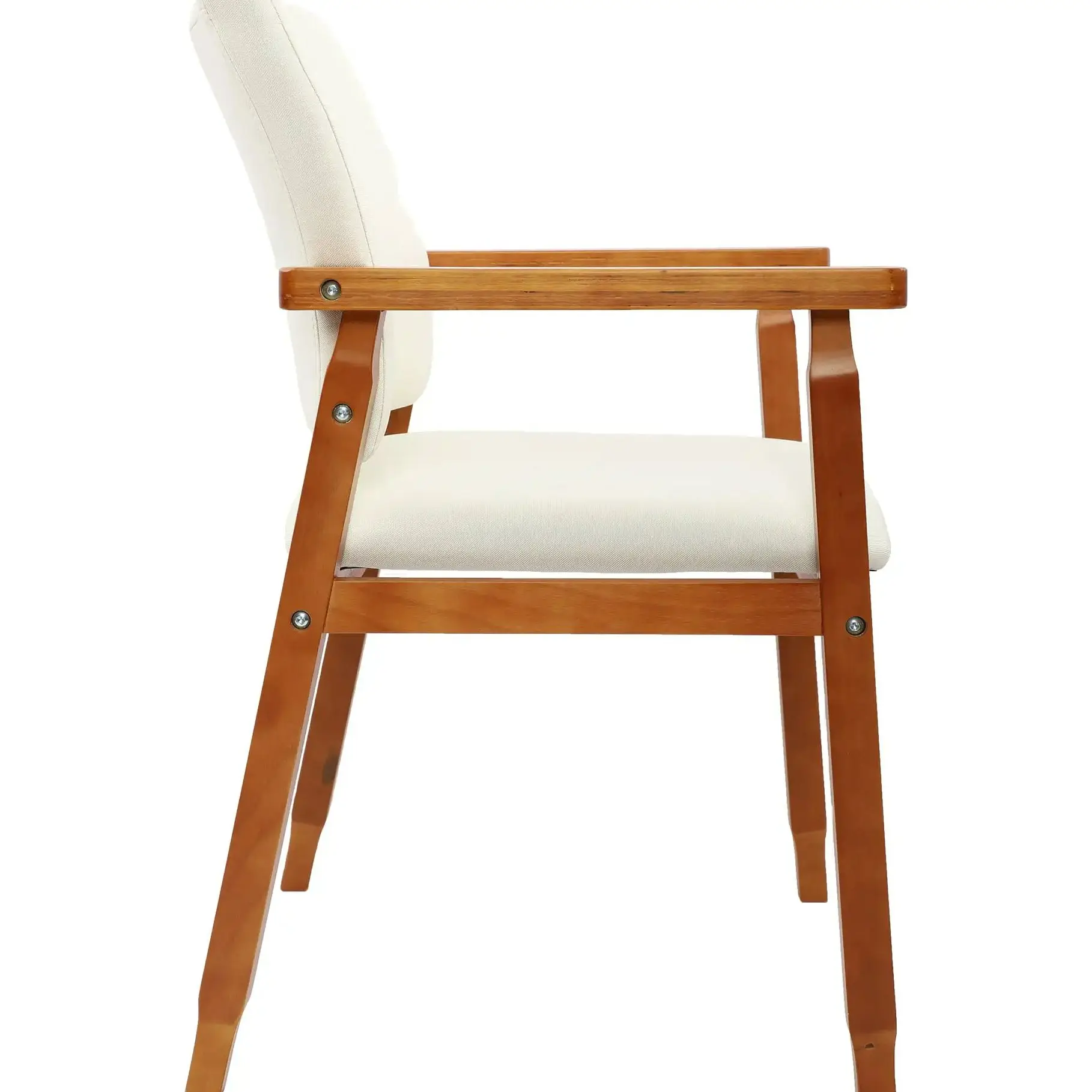 

Beige Mid-Century Fabric Upholstered Arm Chair, Dining chair, Set of 1