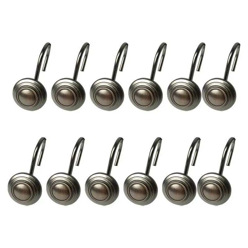 

12pcs Curtain Hook Decorative Sturdy Round Curtain Holder Bathroom Supplies for Home Bathroom Office