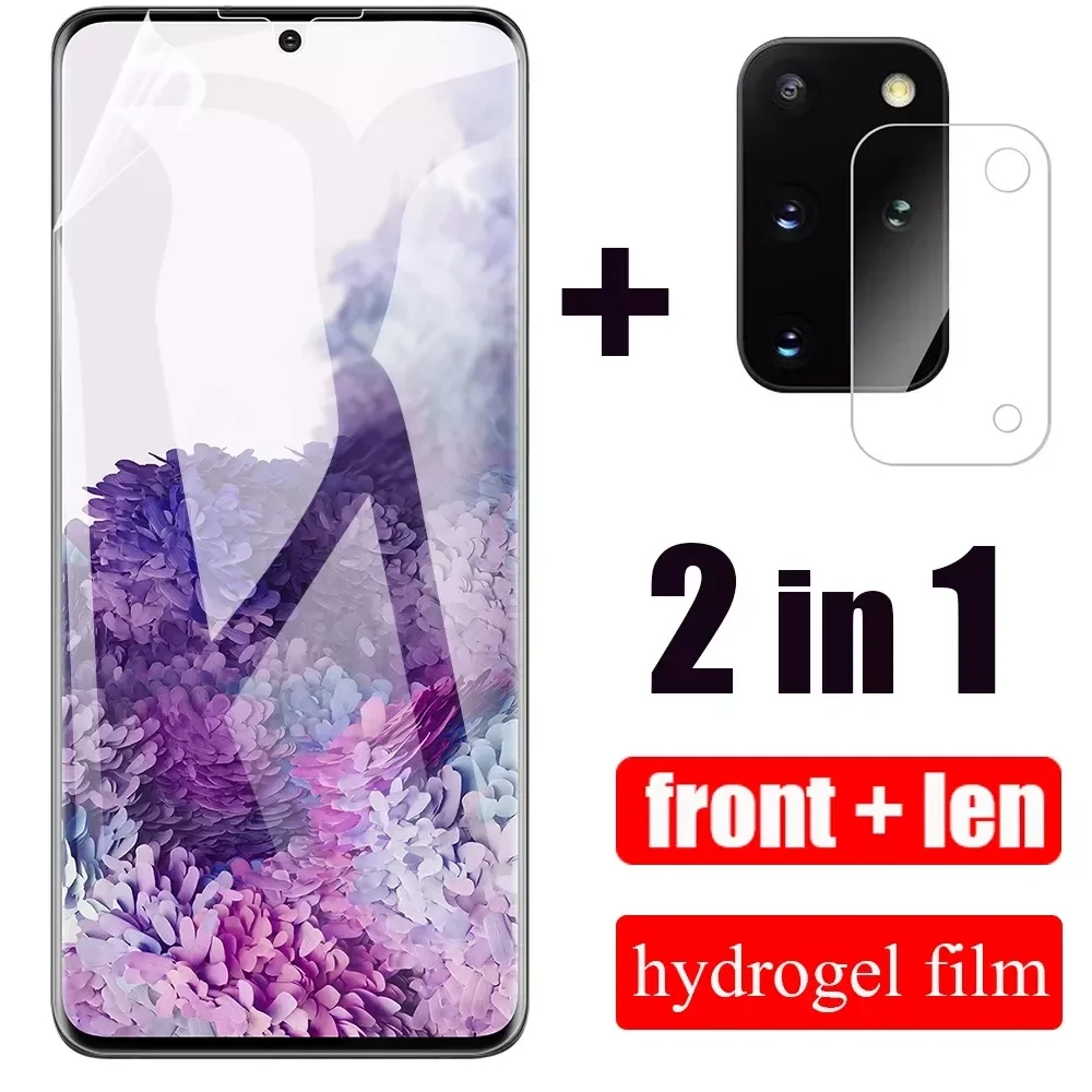 

2in1 Hydrogel Film For Samsung Galaxy S21 Ultra S20 FE Plus 5G Protective Glass S 21 S20fe S21Ultra Camera Len Screen Protector