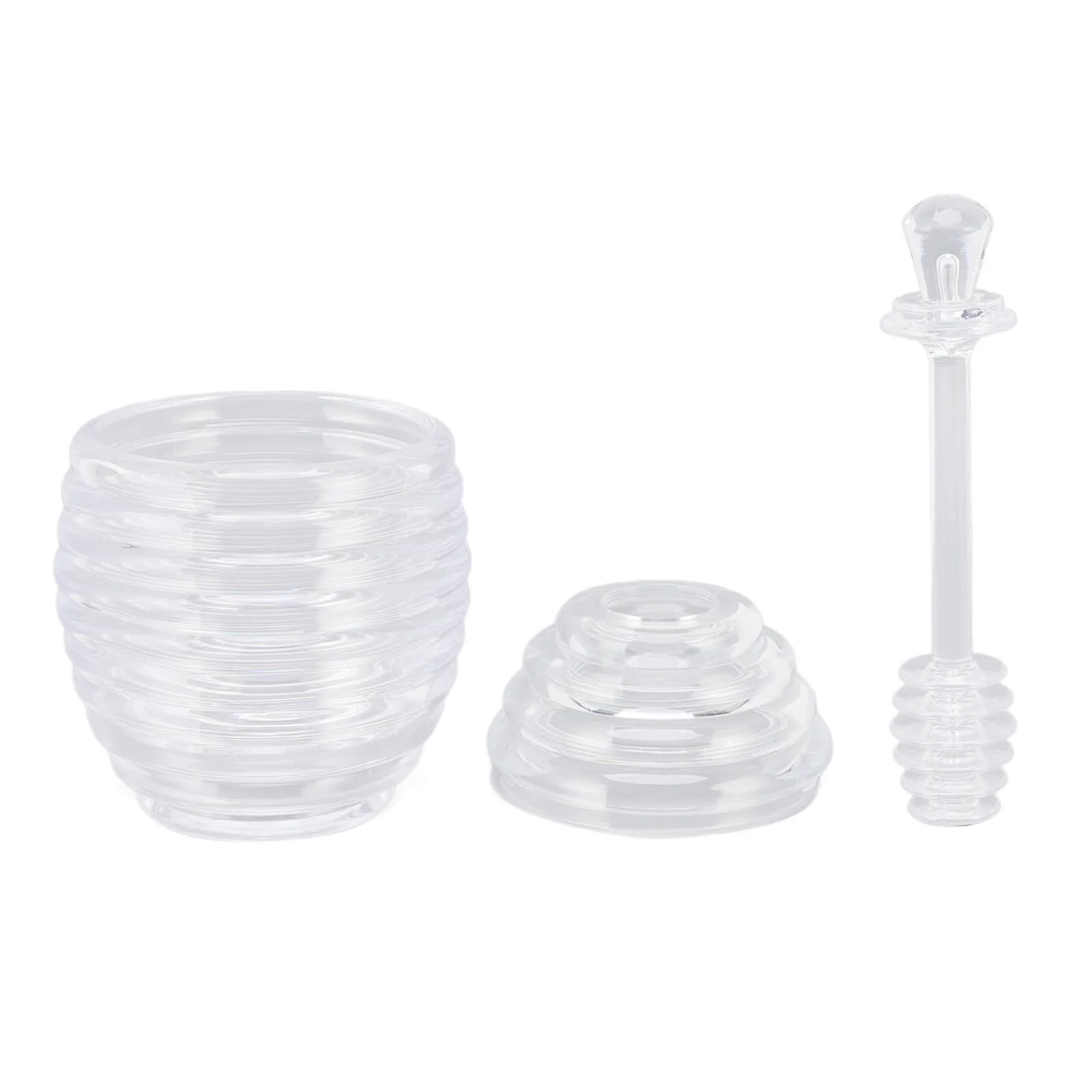 ZK20 Прозрачный горшок для меда пластиковая банка в форме пчелы с стержнем