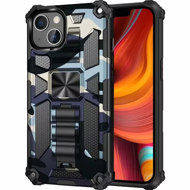 

Case for iPhone 12 Pro Max iPhone 13 Pro Max XS Max 7 8 Plus Camouflage Armor Coque Heavy Protection Phone Case Cover Capa