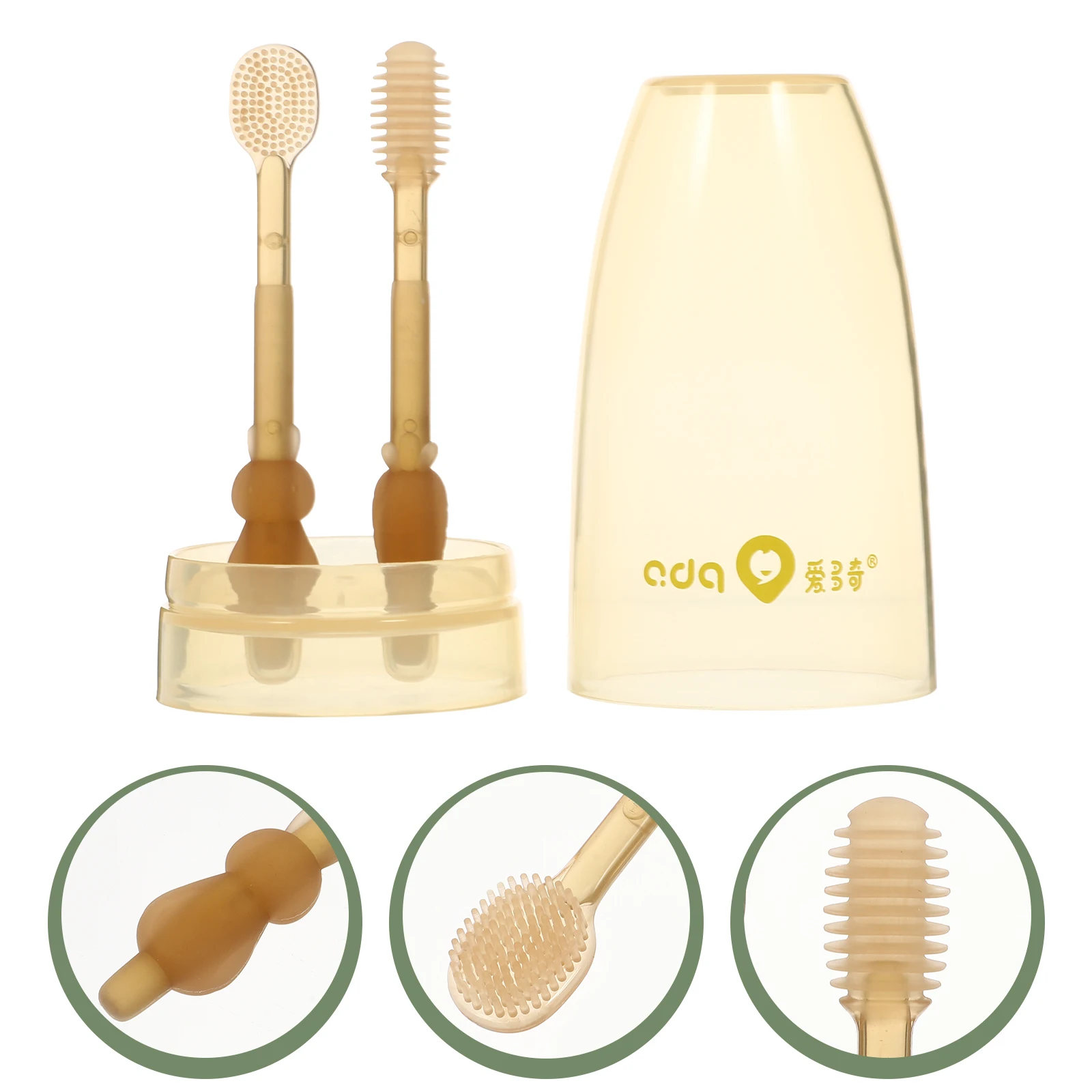 1 комплект детских зубных щеток эластичная щетина зубной щетки для младенцев