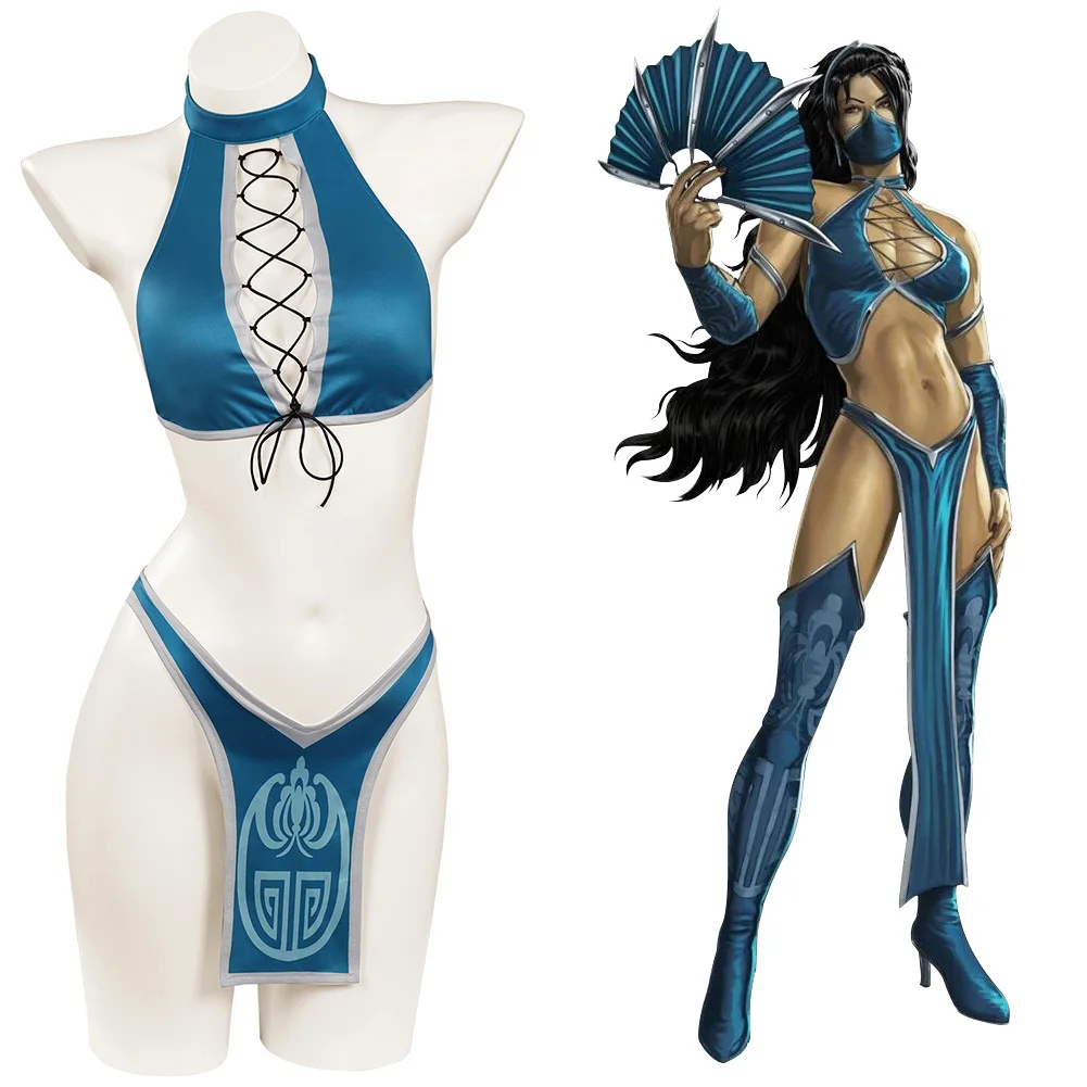 Mortal cos Kombat Kitada Bikini Swimsuit Cosplay Costume Sexy Swimwear Outfits Halloween Carnival Suit