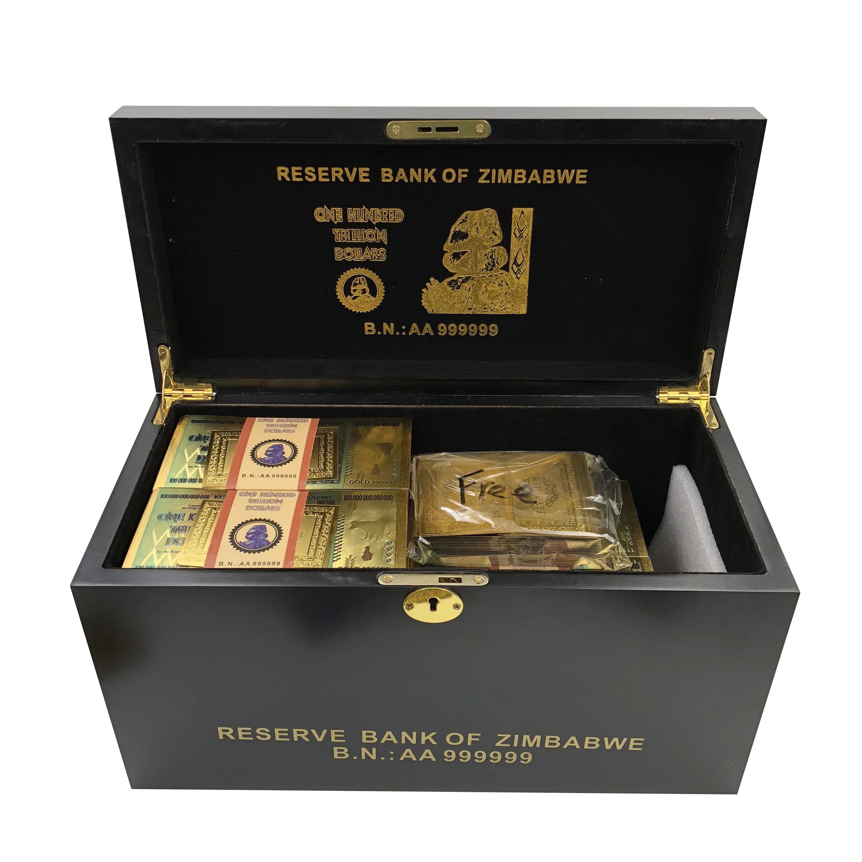 1000/1200 шт. Hundred Trillion Quintillion Centillion Decillion Dollar Zimbabwe 24-каратные золотые банкноты в