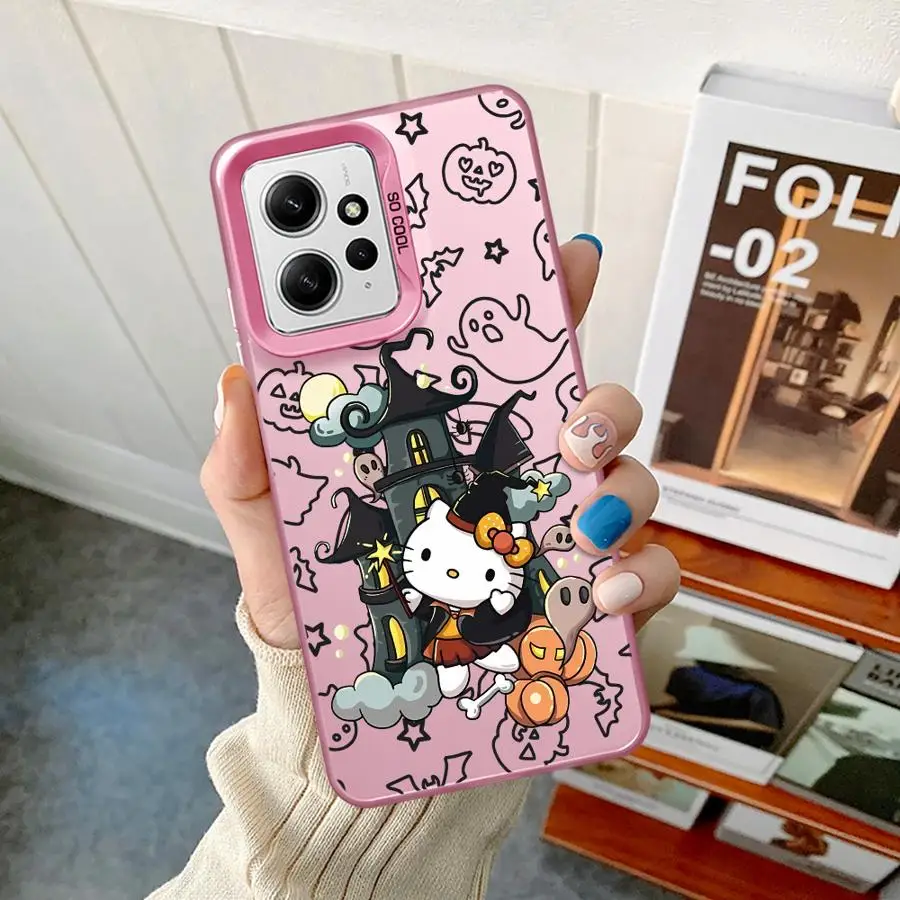 Хэллоуин милая искусственная кожа для Redmi Note 10 12 13 4G чехол телефона 10S 10Pro 11 11S Pro4G 5G