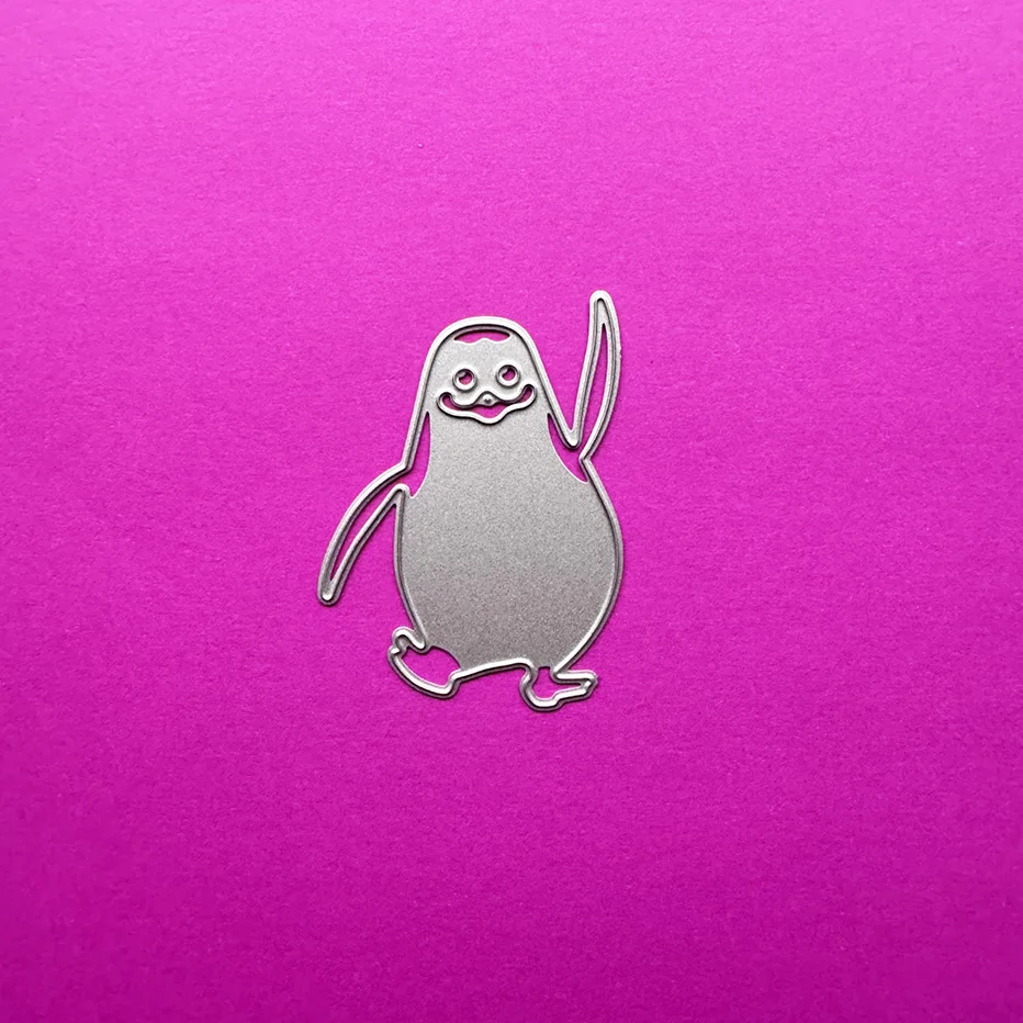 Металлические Вырубные штампы в виде пингвина для скрапбукинга и изготовления