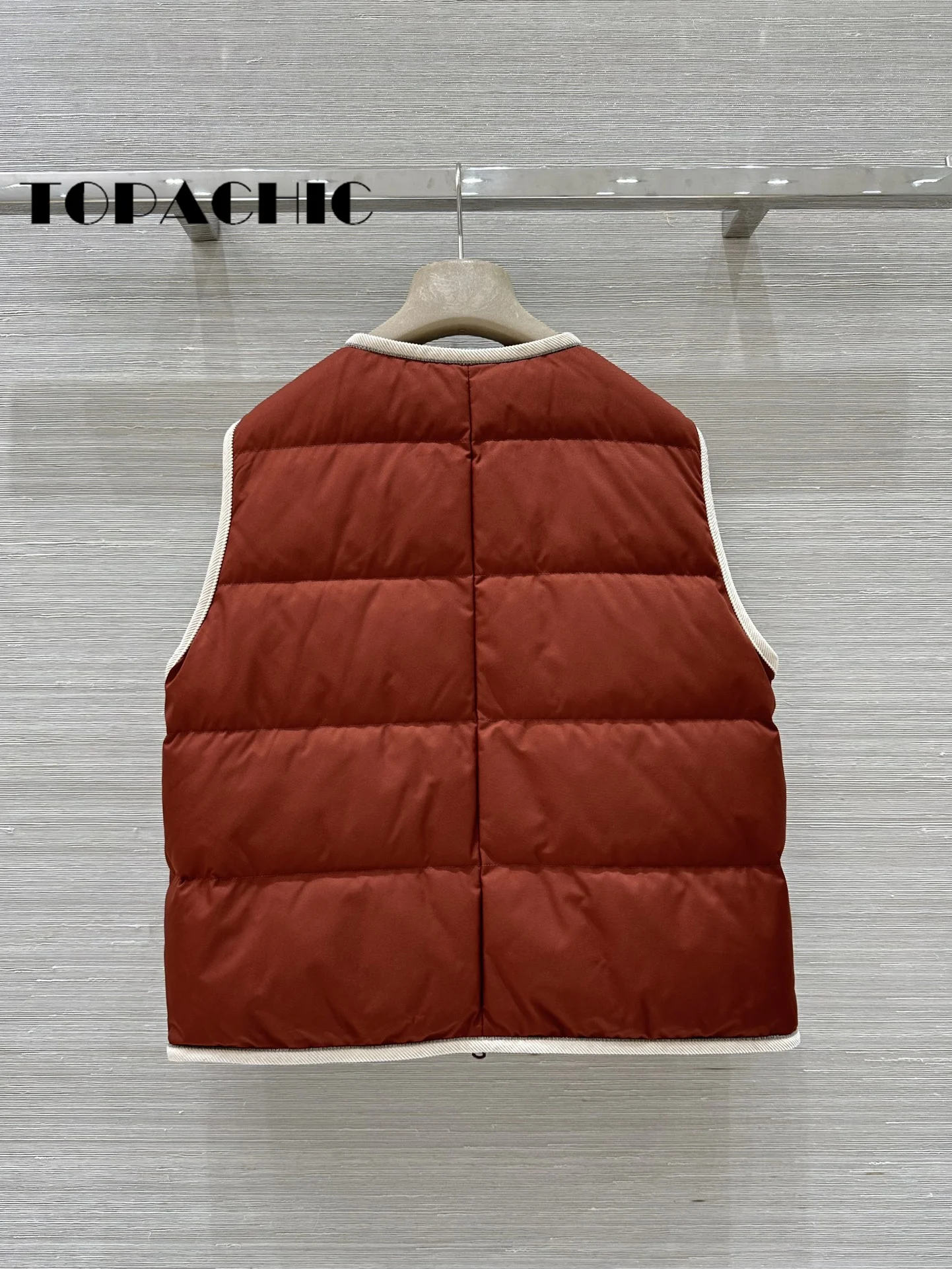 Женский короткий жилет TOPACHIC с круглым вырезом милый модный универсальный