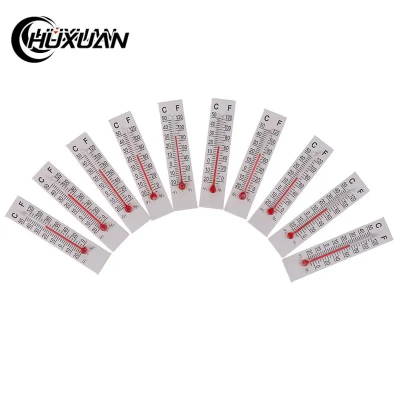 

10 Pcs 5cmX1.1cm Miniature Paper Cardboard Thermometer Indoor -20-50 Celsius 5cmX1.1cm