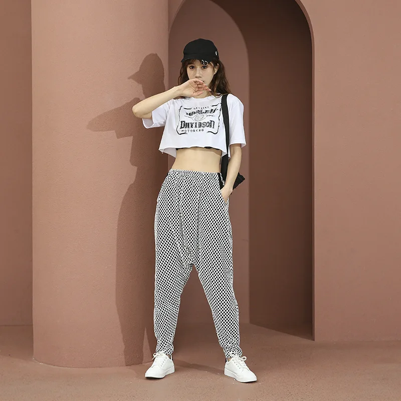 

Брюки-султанки свободного покроя с эластичным поясом, черные комбинированные сетчатые брюки-султанки в стиле хип-хоп, уличные спортивные штаны на весну-осень