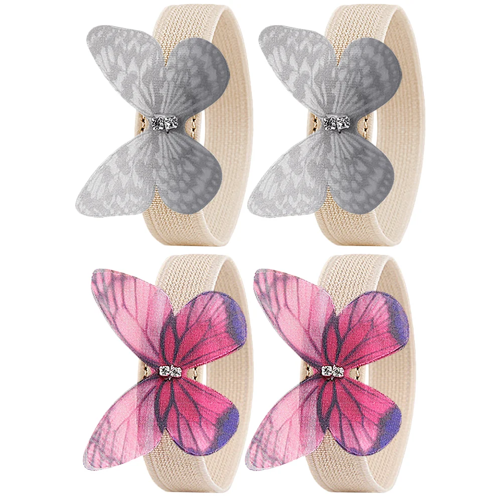 

2 Pairs Elastic Shoelaces Butterfly Straps Free Installation High Heel Supply Replacement Ankle for Heels Miss