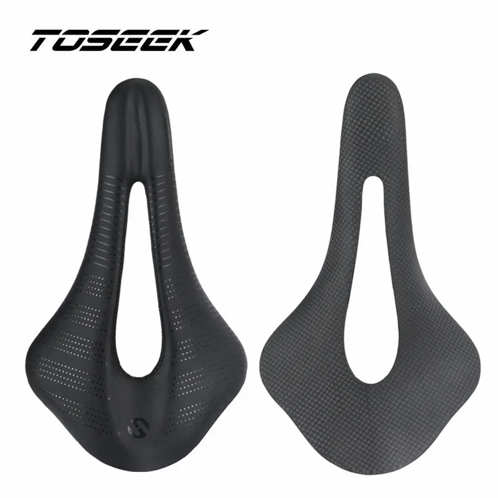 

TOSEEK Full Carbon Fiber Pack Light weight Lightweight Saddle for Road Bike MTB Mountain Bike Bicycle