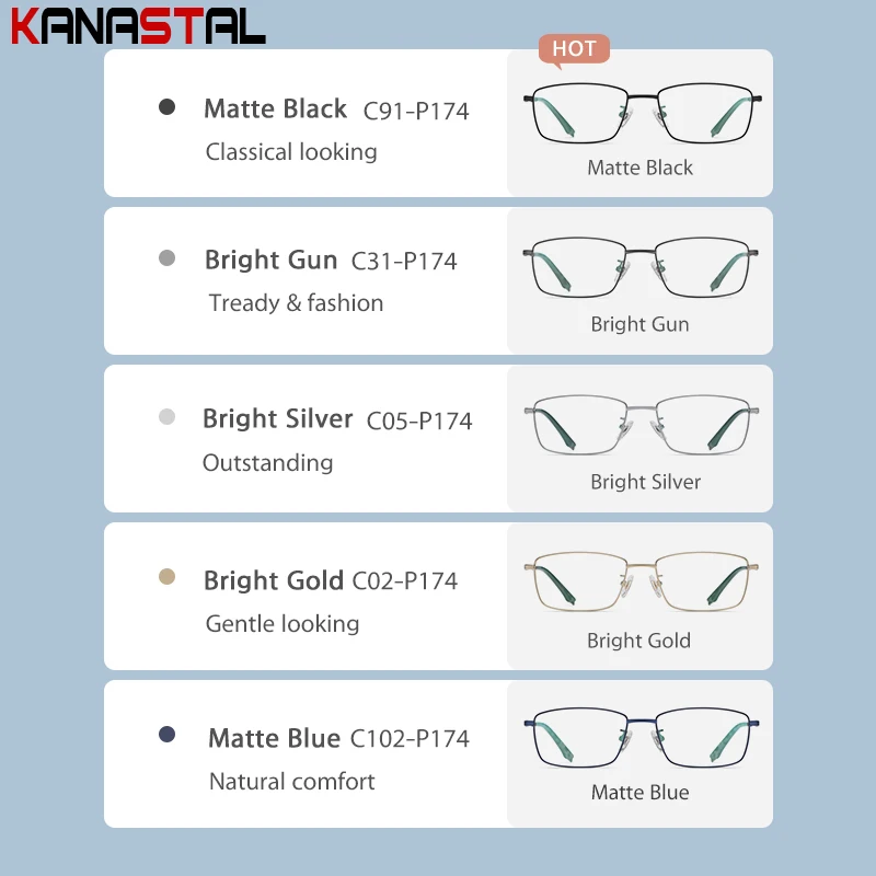 Очки для чтения из чистого титана мужчин и женщин оптика по рецепту CR39 очки