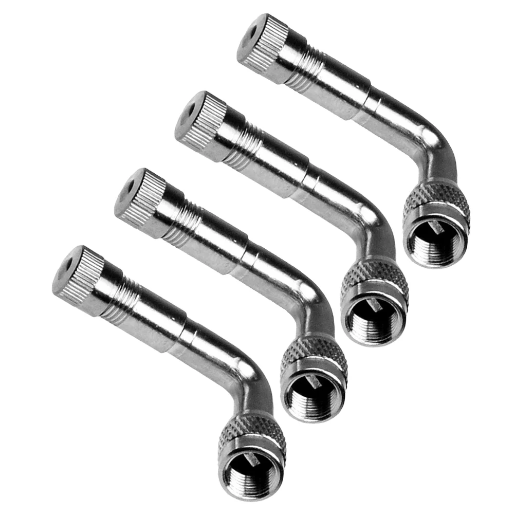 

4 Pcs Universal Adapter Brass Air Tyre Valve Schrader Stem 90 Degree Motorcycle Extension
